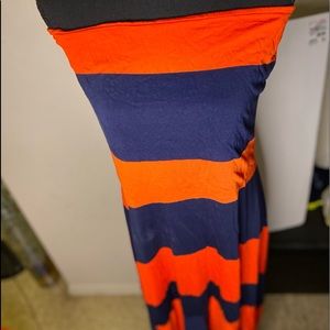 A gently worn size XL off the shoulder maxi dress.